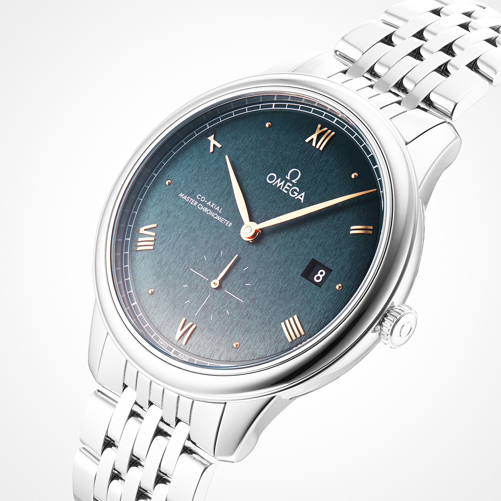 Omega De Ville Prestige Co-Axial Master Chronometer Small Seconds 41mm Mens Watch Green