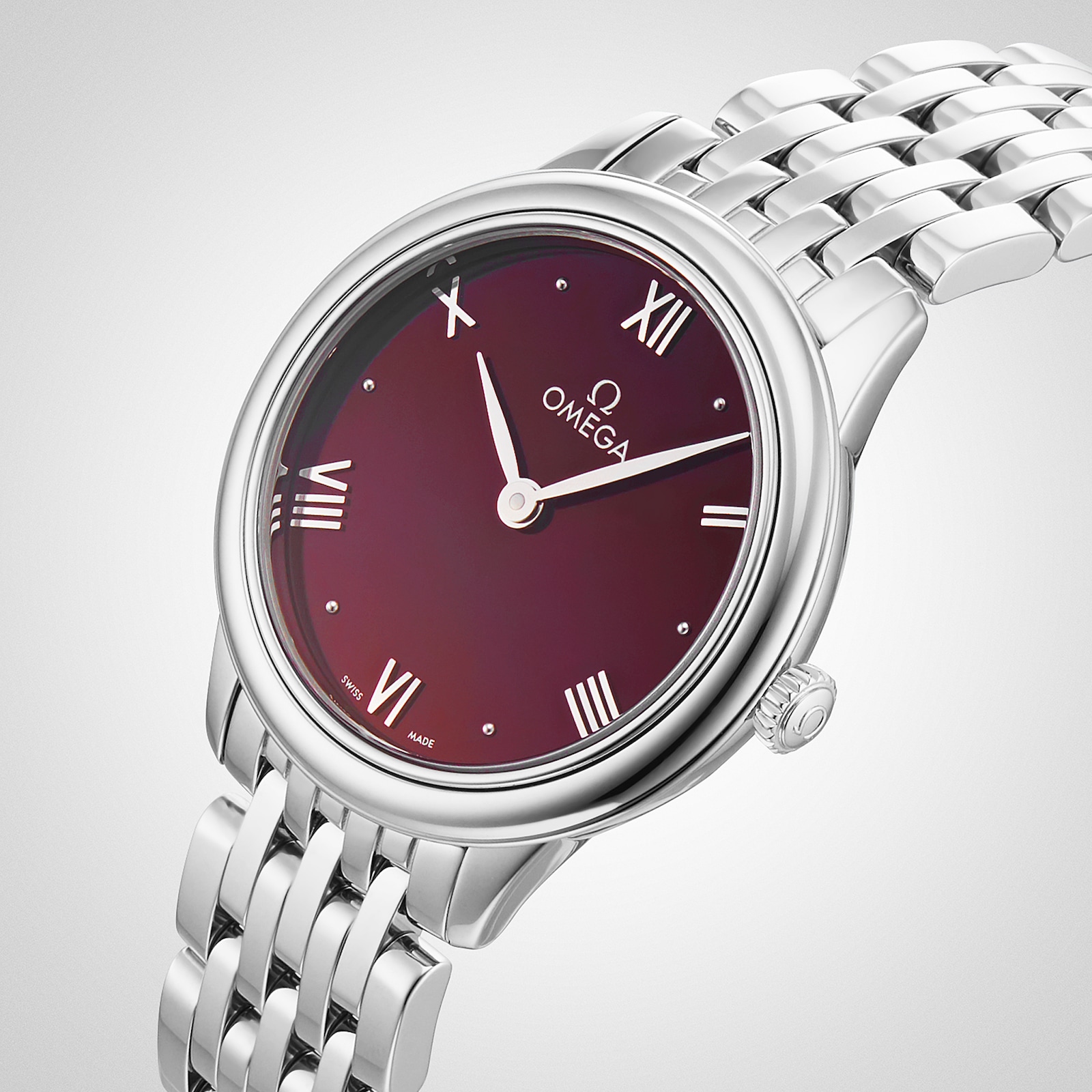 Omega De Ville Prestige Quartz 27.5mm Ladies Watch Red O43410286011001 Goldsmiths