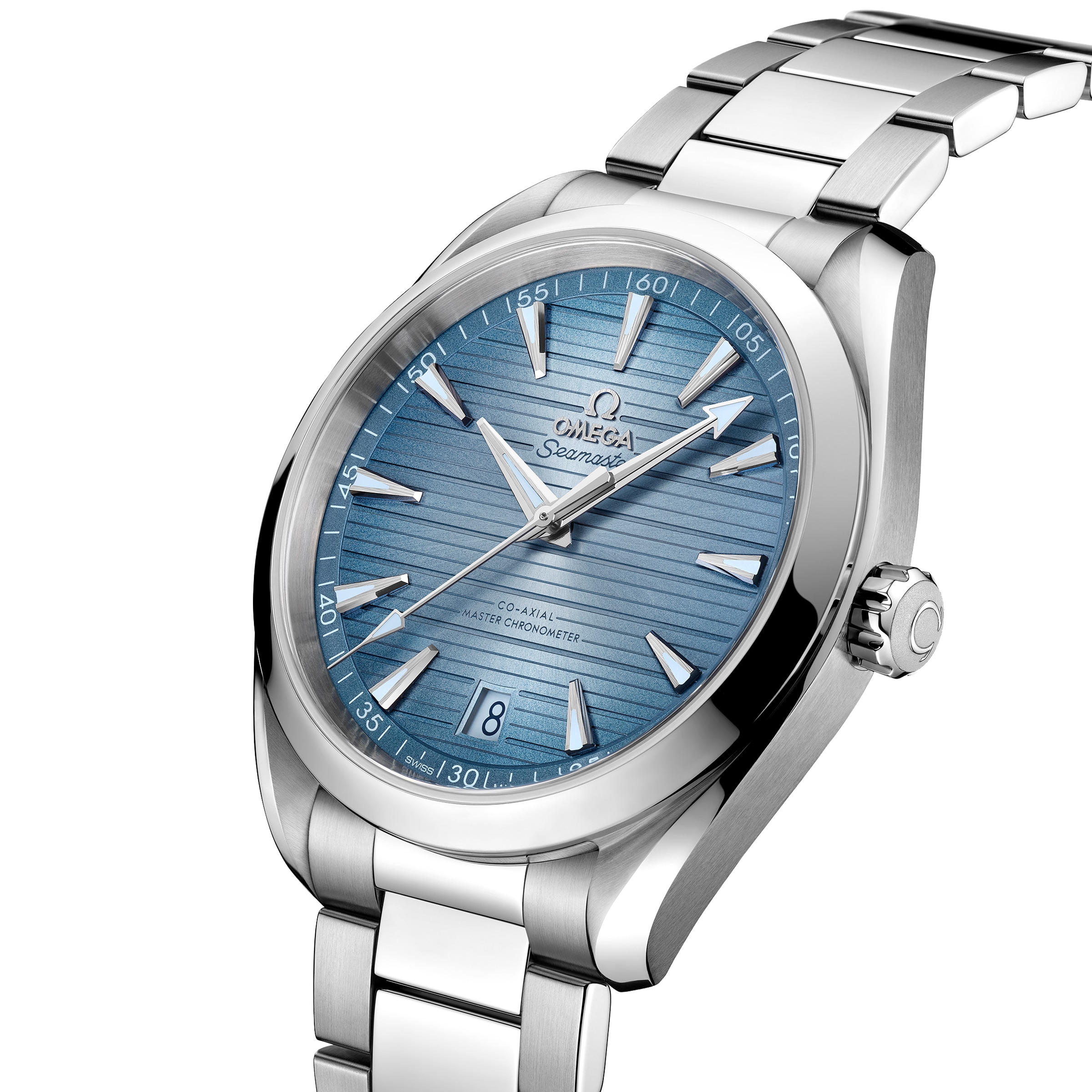 Omega seamaster aqua terra blue dial best sale