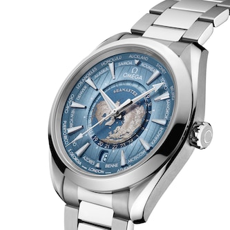 Omega Seamaster Aqua Terra 150M Co-Axial Master Chronometer Gmt Worldtimer 43mm Summer Blue Omega Seamaster Aqua Terra 150M Co-Axial Master Chronometer Gmt Worldtimer 43mm Summer Blue