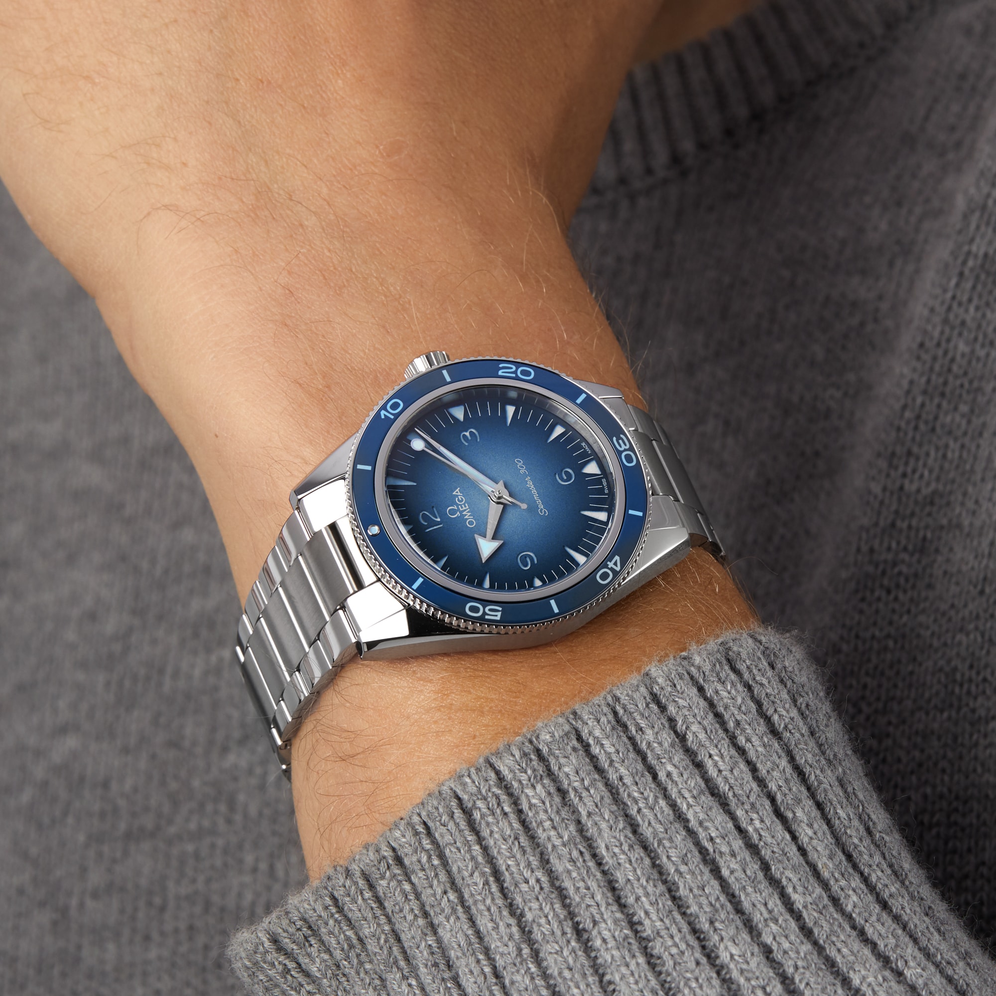 Omega seamaster best sale co axial blue