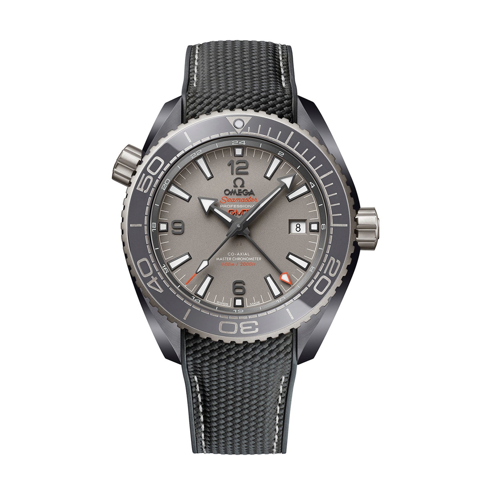 Omega Seamaster Planet Ocean 600M Co-Axial Master Chronometer GMT 45.5mm Mens Watch Grey