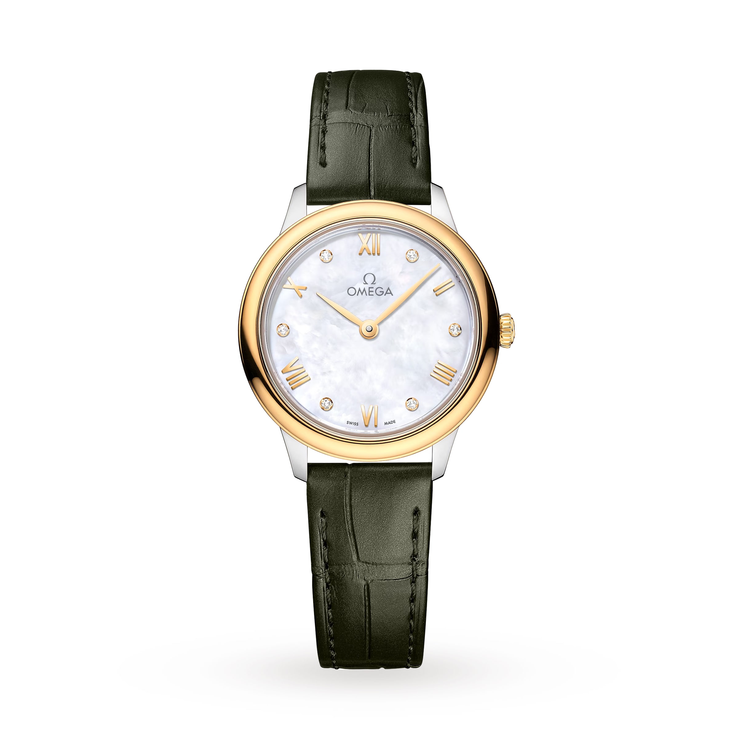 Omega De Ville Prestige 27.5mm Steel Yellow Gold On Leather Strap O43423286055001 Betteridge