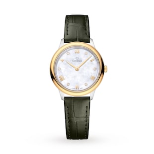 Omega De Ville Prestige 27.5mm, Steel ‑ Yellow Gold On Leather Strap