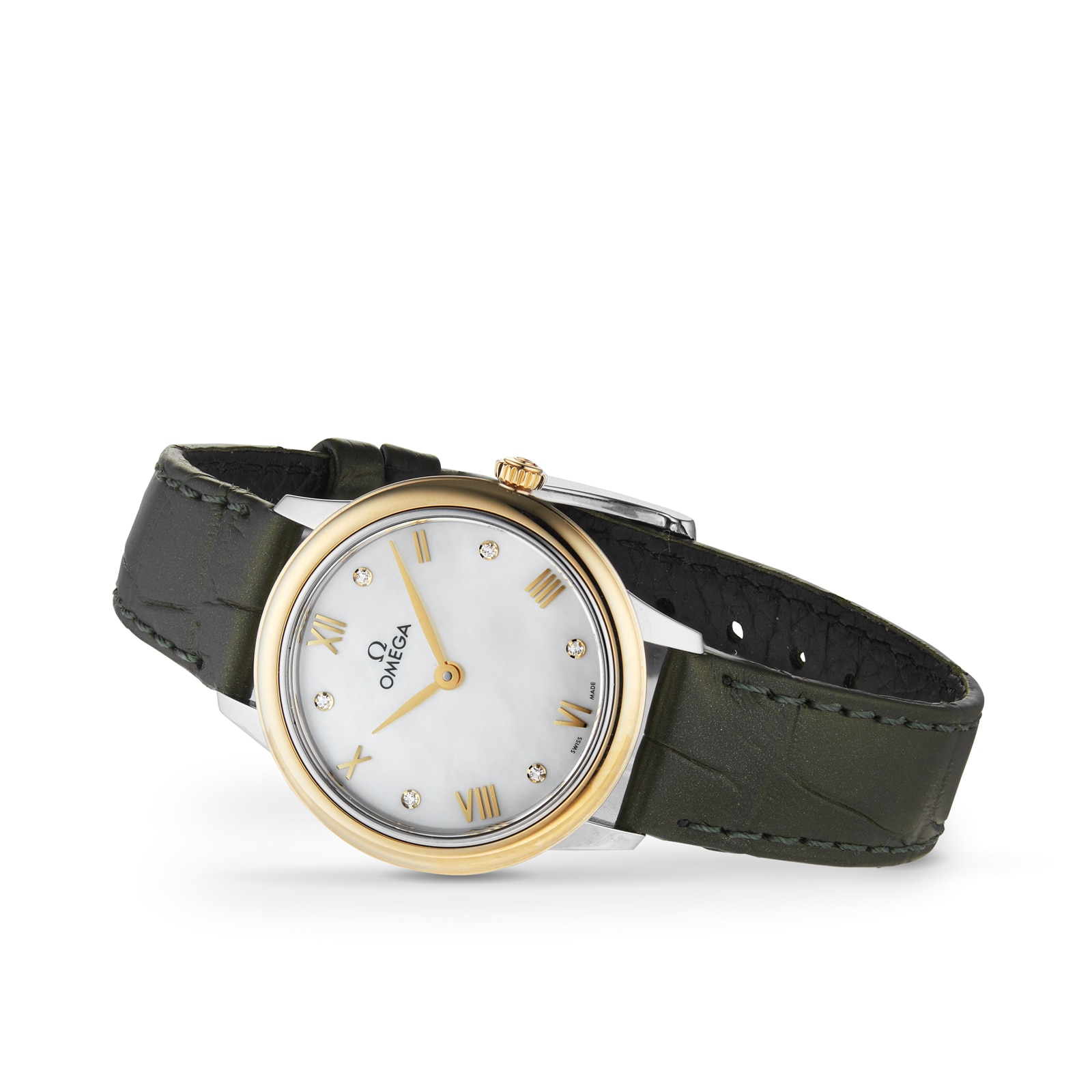 Omega De Ville Prestige 27.5mm, Steel ‑ Yellow Gold On Leather Strap Omega De Ville Prestige 27.5mm, Steel ‑ Yellow Gold On Leather Strap