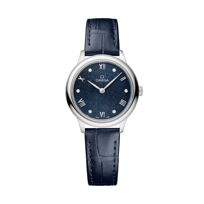 Omega De Ville Prestige 27.5mm, Steel On Leather Strap Ladies Watch