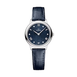 17332200 - De Ville Prestige 27.5mm, Steel On Leather Strap Ladies Watch