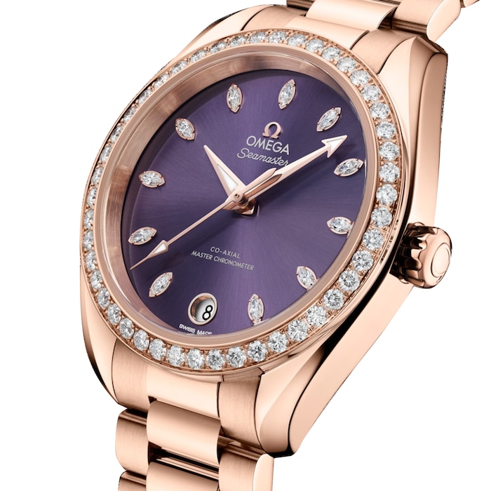 Omega Seamaster Aqua Terra Shades 34mm Ladies Watch Purple