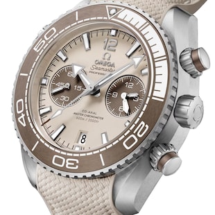 Omega Seamaster Planet Ocean 600M 45.5mm Mens Watch Beige