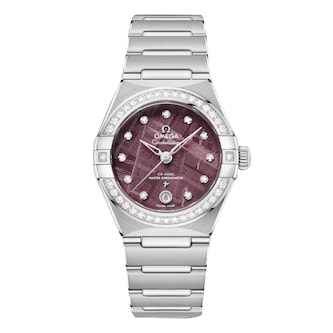 Omega Constellation 29mm Ladies Watch Purple