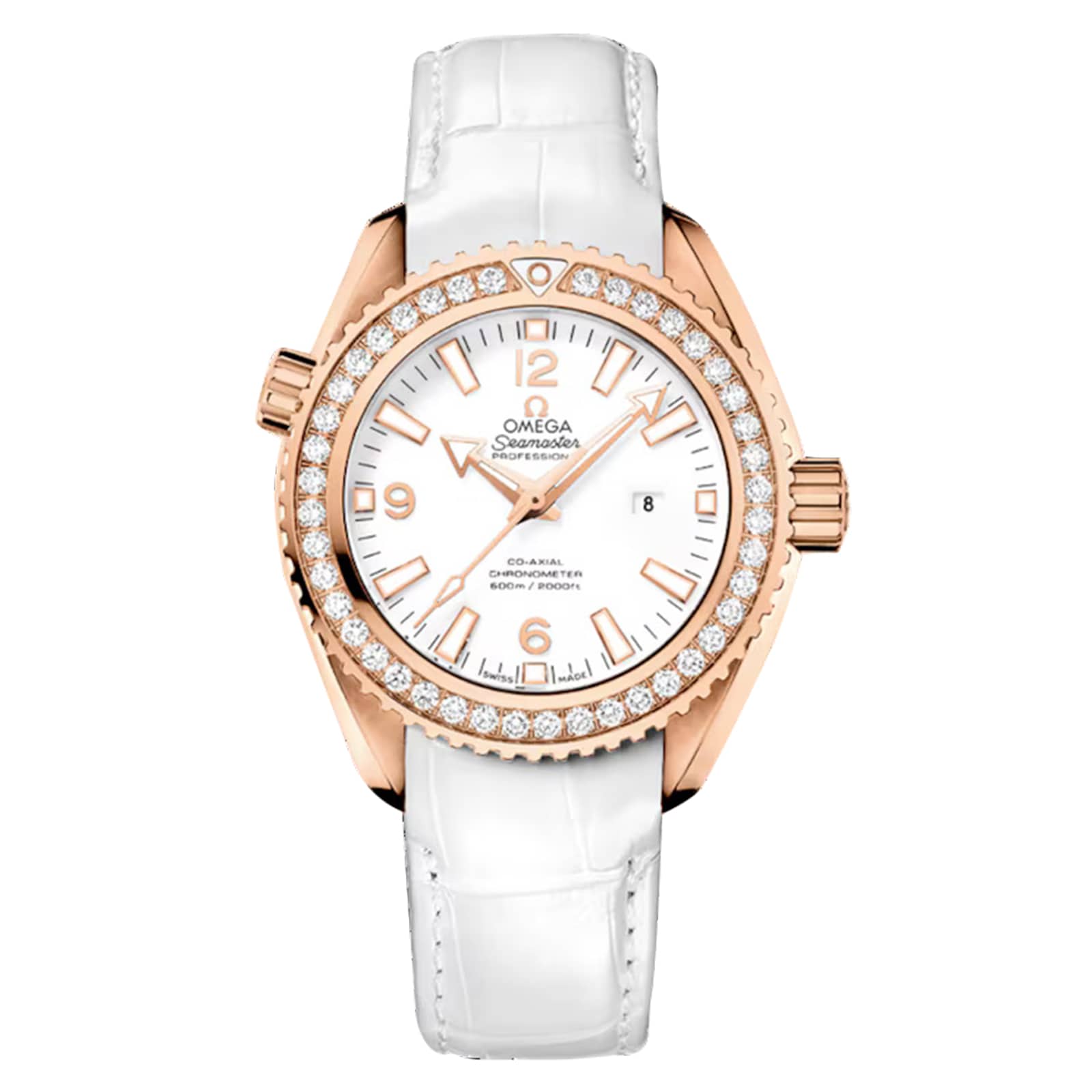 Omega Seamaster Planet Ocean 600M 37.5mm Ladies Watch White Omega Seamaster Planet Ocean 600M 37.5mm Ladies Watch White