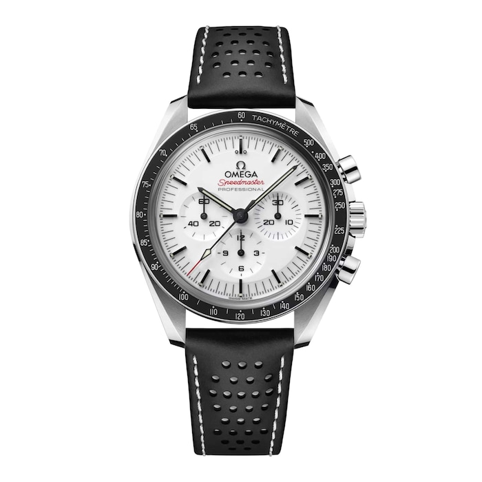 Omega Speedmaster Moonwatch Professional 42mm Mens Watch White Rubber