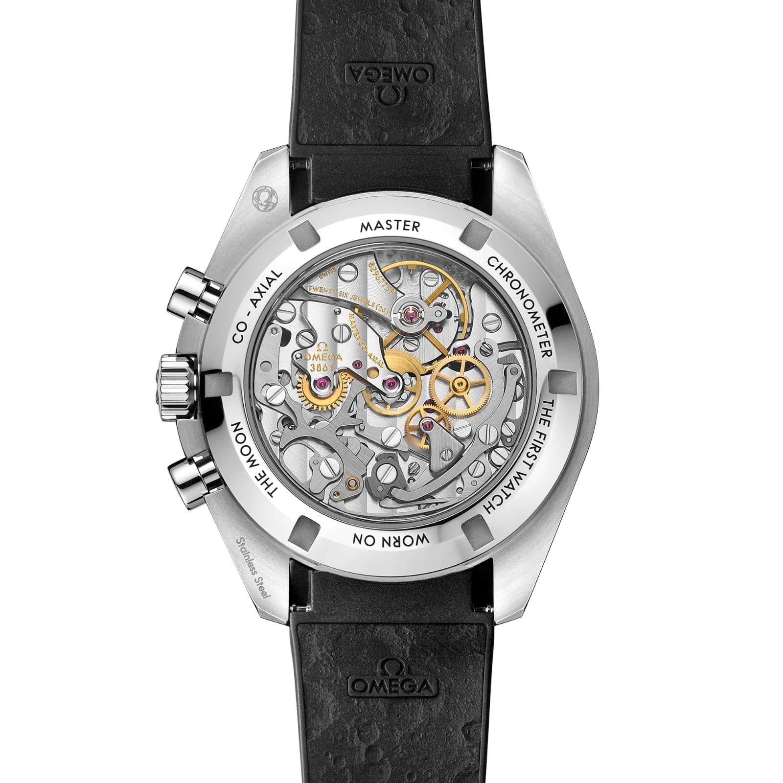 Omega Speedmaster Moonwatch Professional 42mm Mens Watch Black Rubber Strap