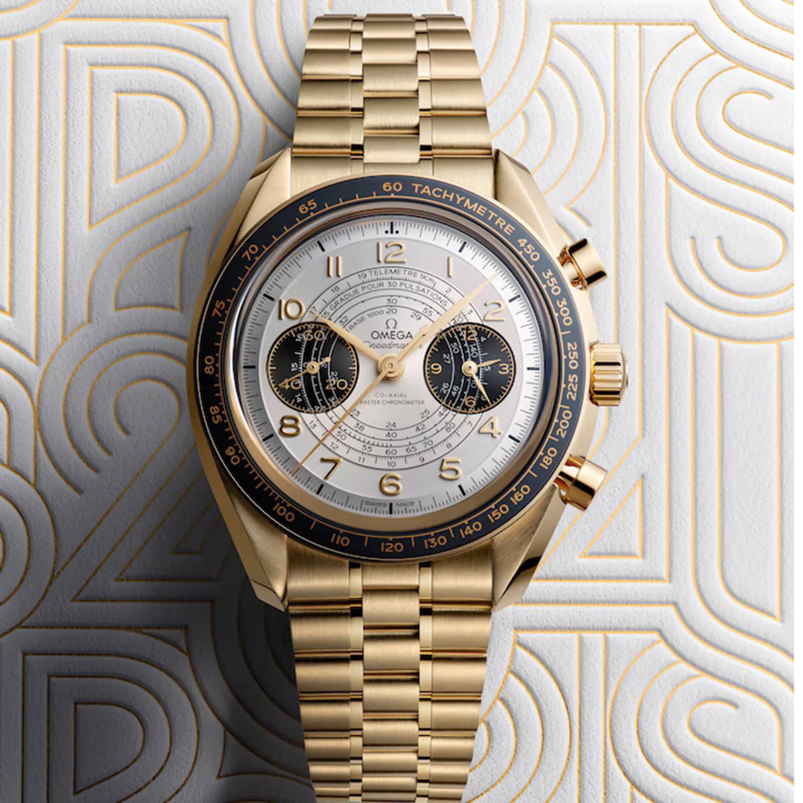 Omega Speedmaster Chronoscope Paris 2024 Olympics 43mm Mens Watch Moonshine Gold Omega Speedmaster Chronoscope Paris 2024 Olympics 43mm Mens Watch Moonshine Gold