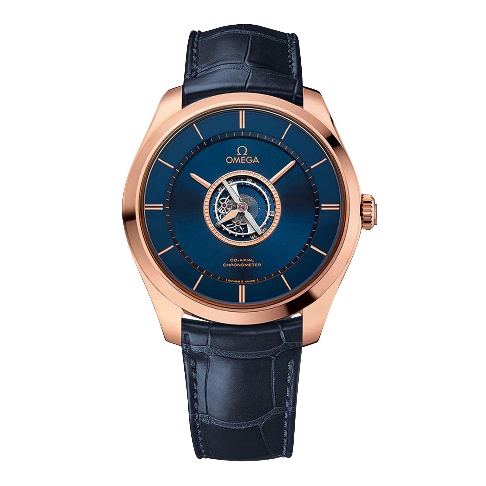 Omega De Ville Tourbillon 44mm Mens Watch Blue