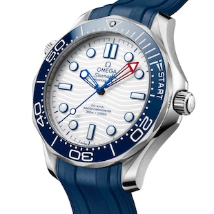 Omega Seamaster Diver Americas Cup 300m 42mm Mens Watch White Rubber Strap