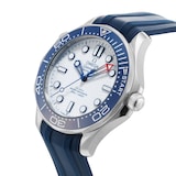 Omega Seamaster Diver 300M Americas Cup 42mm Mens Watch White Rubber Strap