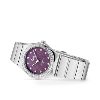 Omega Constellation 28mm Ladies Watch Purple Omega Constellation 28mm Ladies Watch Purple