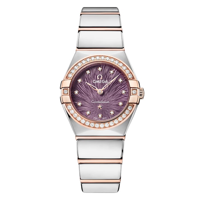 Omega Constellation Sedna Gold 25mm Ladies Watch Purple