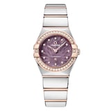 Omega Constellation Sedna Gold 25mm Ladies Watch Purple