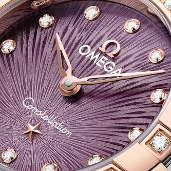 Omega Constellation Sedna Gold 25mm Ladies Watch Purple Omega Constellation Sedna Gold 25mm Ladies Watch Purple