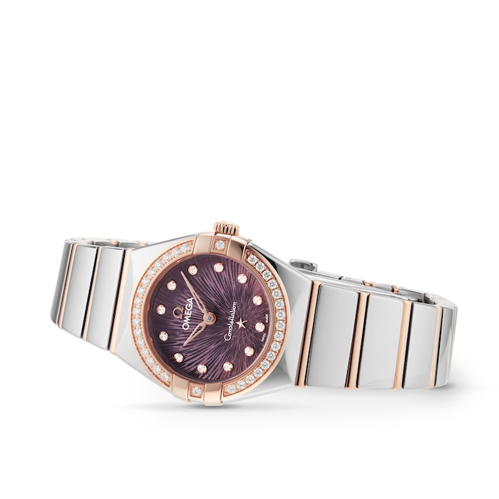 Omega Constellation Sedna Gold 25mm Ladies Watch Purple