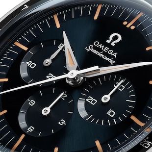 Omega Speedmaster Anniversary Series 40mm Mens Watch Blue -Black Leather Strap