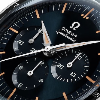 Omega Speedmaster Anniversary Series 40mm Mens Watch Blue -Black Leather Strap Omega Speedmaster Anniversary Series 40mm Mens Watch Blue -Black Leather Strap