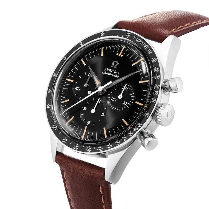 Omega Speedmaster Anniversary Series 40mm Mens Watch Blue -Brown Leather Strap