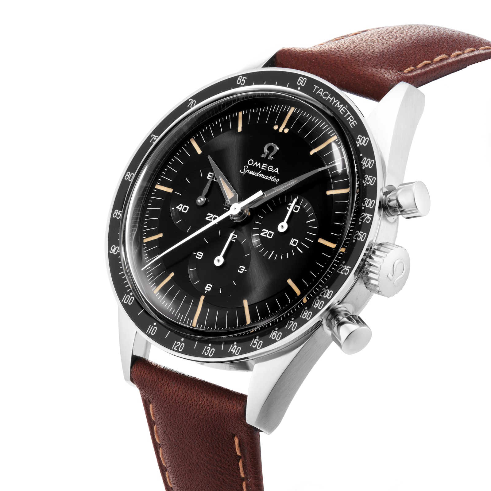 Omega Speedmaster Anniversary Series 40mm Mens Watch Blue -Brown Leather Strap