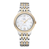 Omega De Ville Prestige 34mm Ladies Watch White Mother Of Pearl