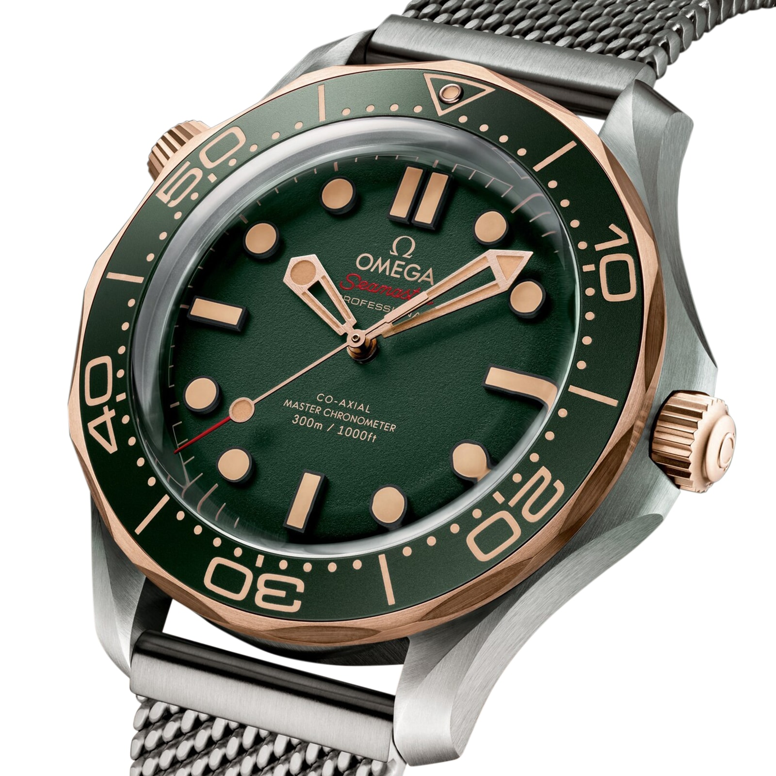 Omega Seamaster Diver 300M 42mm Titanium Mens Green Watch