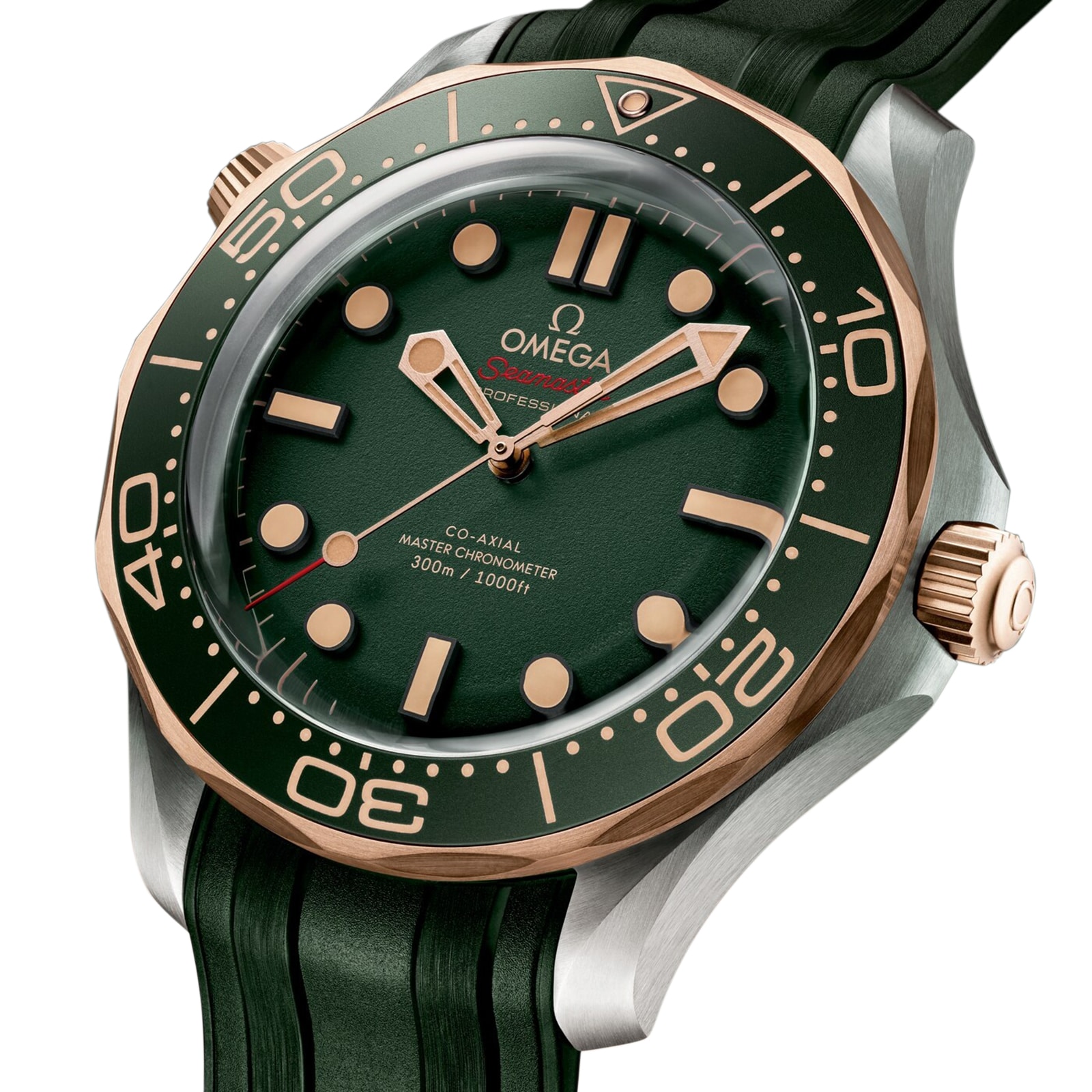 Omega Seamaster Diver 300M 42mm Mens Watch Green Rubber