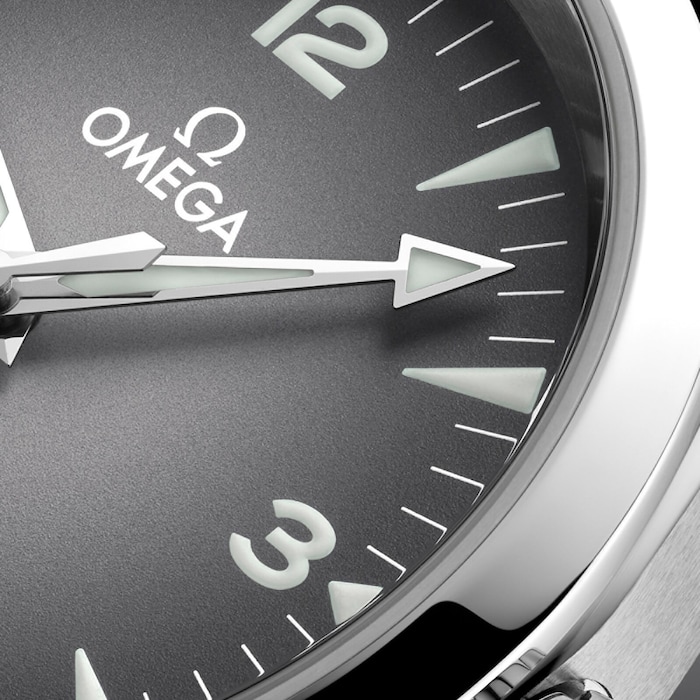 Omega Seamaster Railmaster 38mm Mens Watch Grey Leather