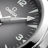 Omega Seamaster Railmaster 38mm Mens Watch Grey Leather