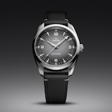 Omega Seamaster Railmaster 38mm Mens Watch Grey Leather