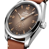 Omega Seamaster Railmaster 38mm Mens Watch Brown Leather
