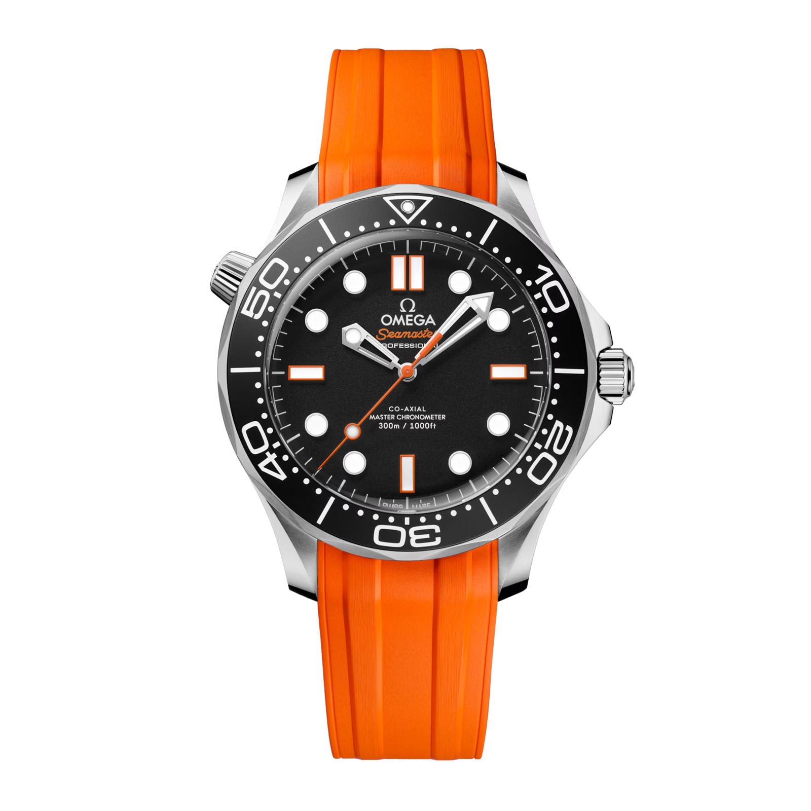 Omega Seamaster Diver 300 Automatic 42mm Mens Watch Orange Rubber Omega Seamaster Diver 300 Automatic 42mm Mens Watch Orange Rubber