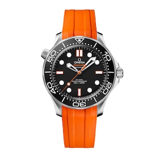 Omega Seamaster Diver 300 Automatic 42mm Mens Watch Orange Rubber