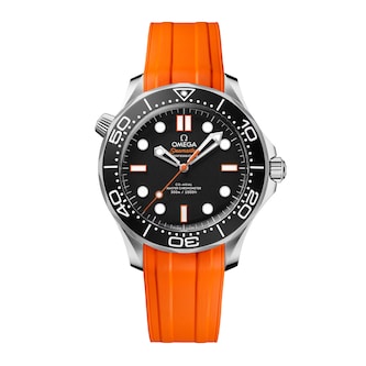 Omega Seamaster Diver 300 Automatic 42mm Mens Watch Orange Rubber