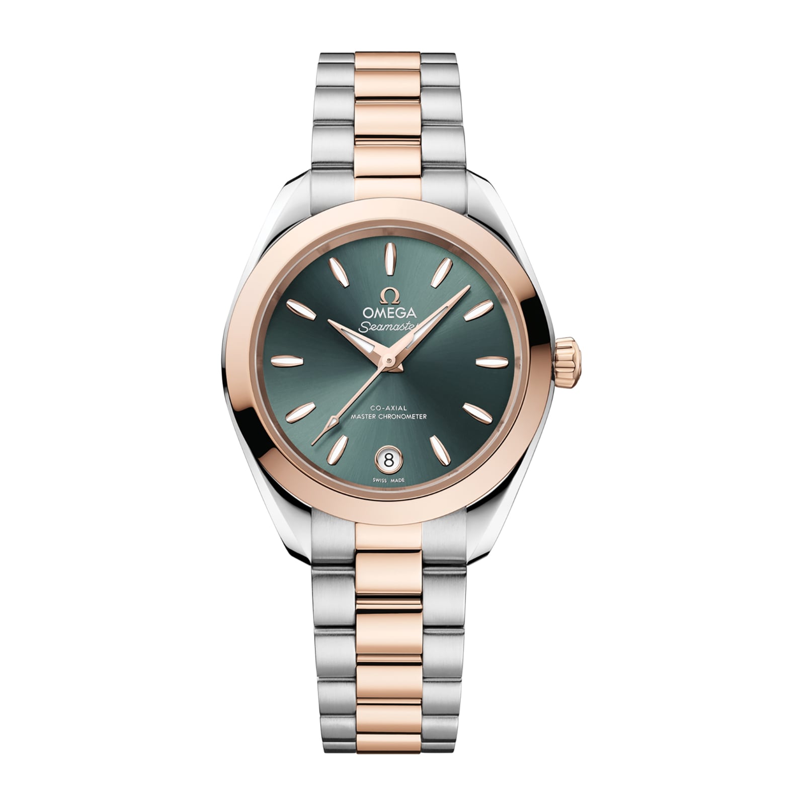 Omega Seamaster Aqua Terra 30mm Ladies Watch Green 18k Sedna Gold