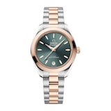 Omega Seamaster Aqua Terra 30mm Ladies Watch Green 18k Sedna Gold