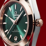 Omega Seamaster Aqua Terra 30mm Ladies Watch Green 18k Sedna Gold