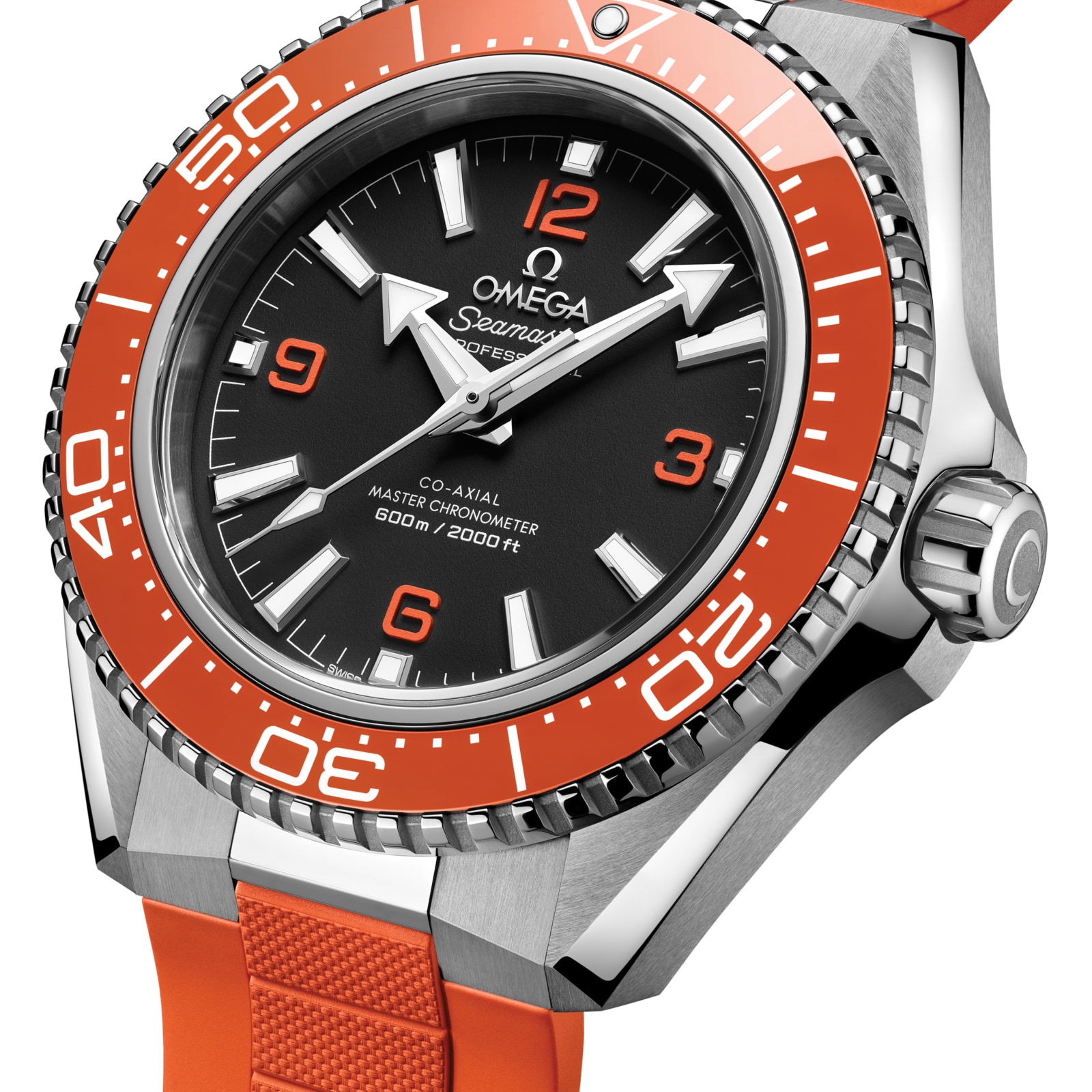 Omega Seamaster Planet Ocean 600M 42mm Mens Watch Orange Rubber