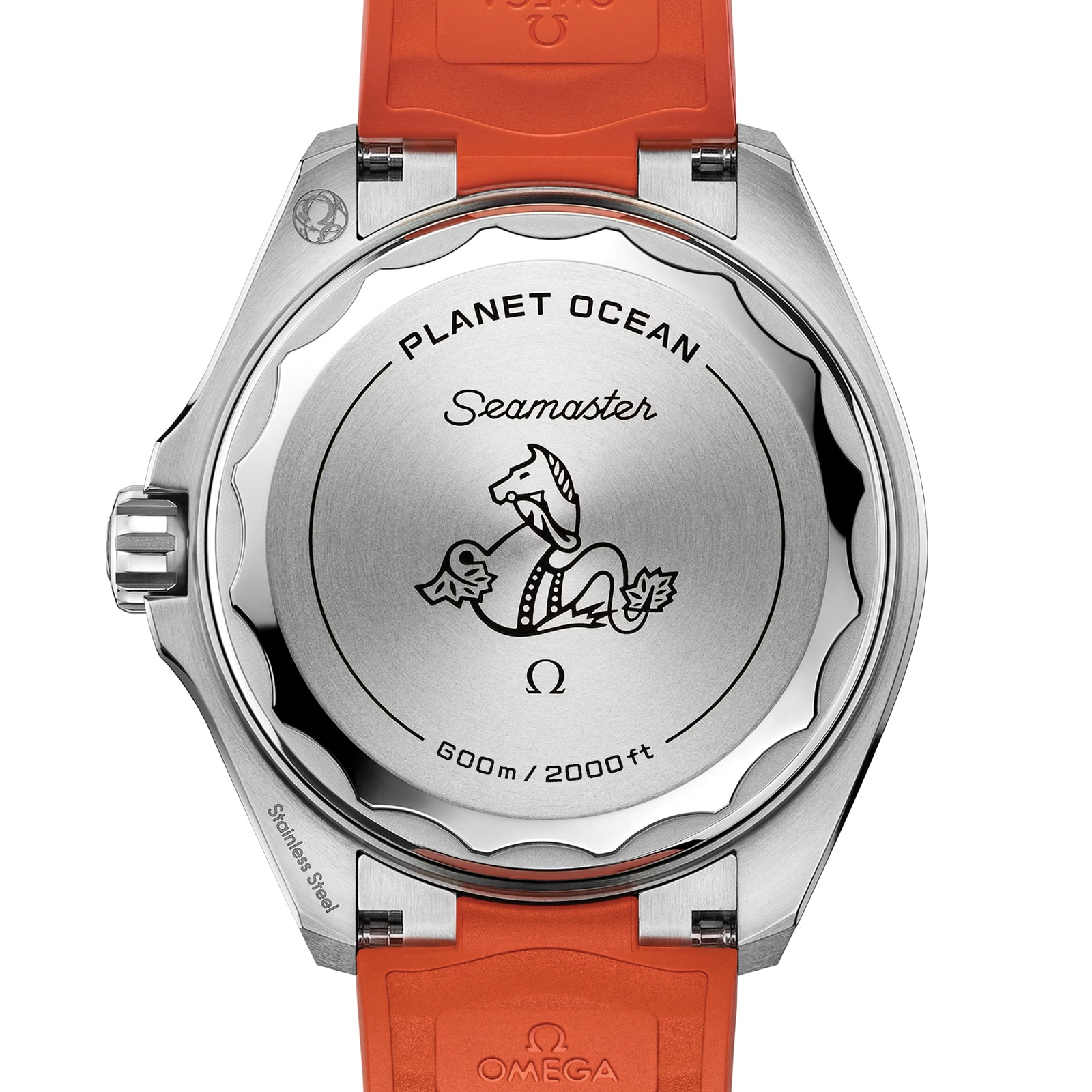 Omega Seamaster Planet Ocean 600M 42mm Mens Watch Orange Rubber