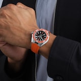 Omega Seamaster Planet Ocean 600M 42mm Mens Watch Orange Rubber Strap