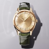 Omega Constellation Observatory 39.5mm Mens Watch Gold Alligator Strap