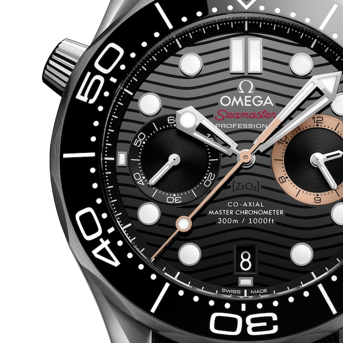 Omega Seamaster Diver 300M James Bond 007 First Light 44mm Mens Watch Black