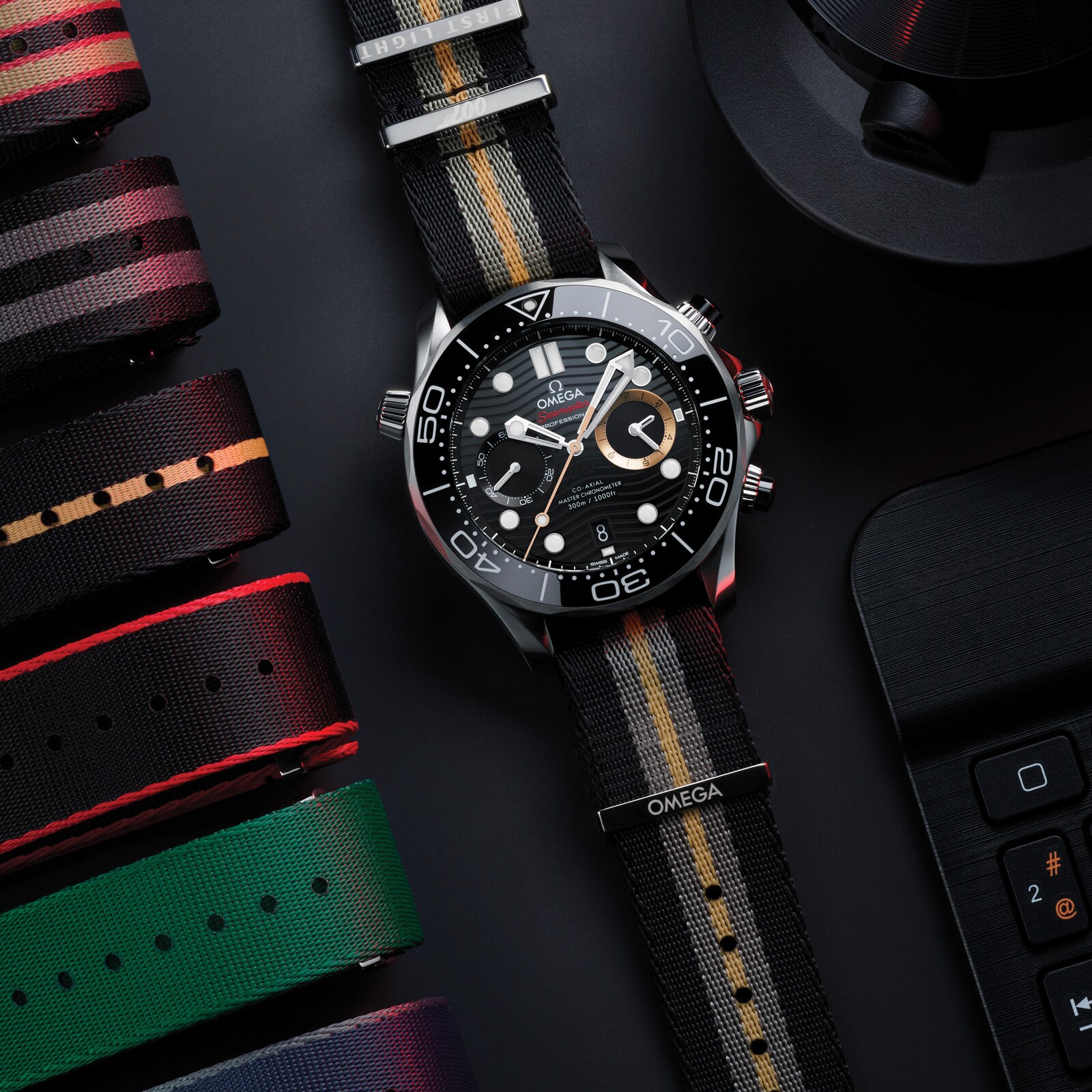 Omega Seamaster Diver 300M James Bond 007 First Light 44mm Mens Watch Black