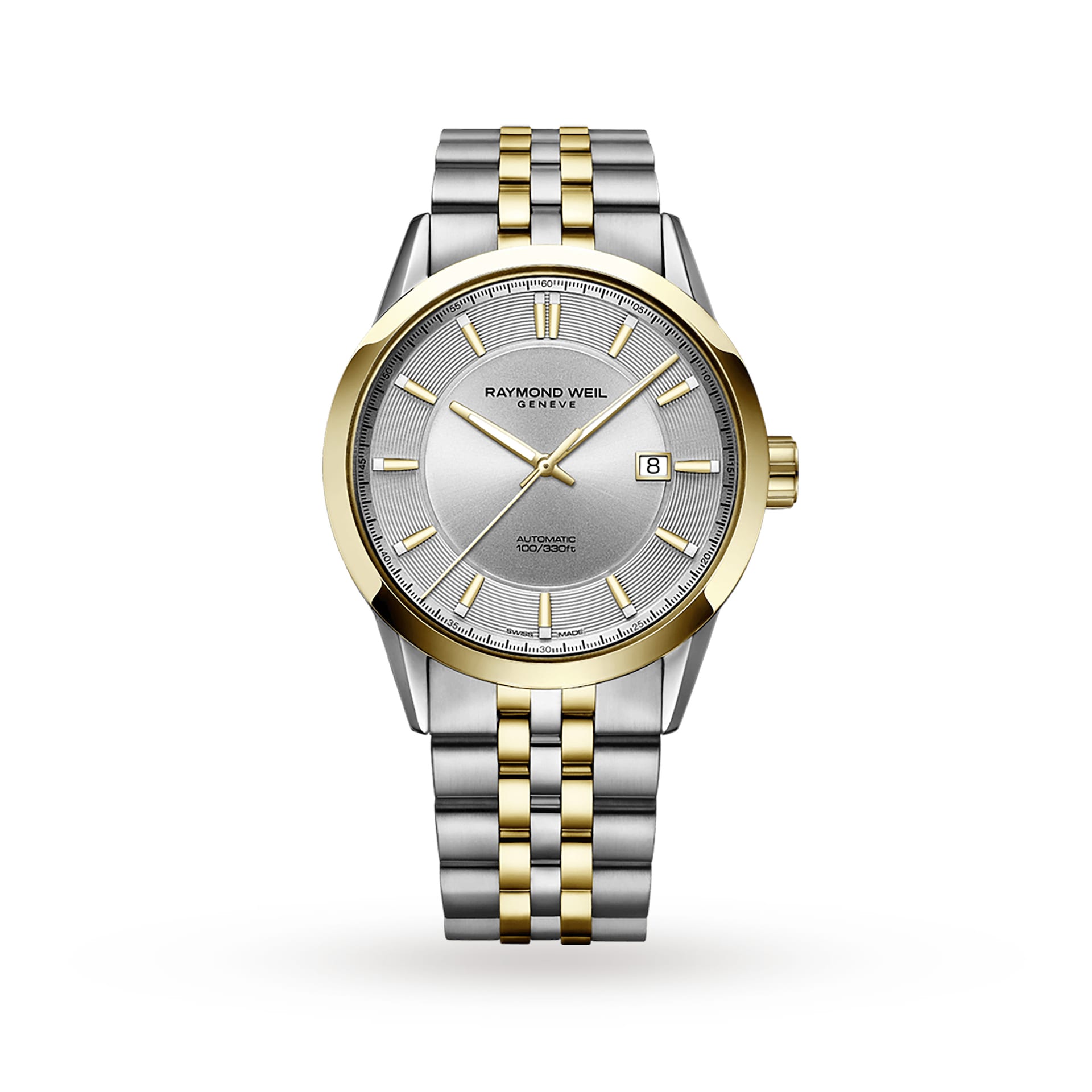 Raymond Weil Freelancer Classic Men's Two-Tone Automatic Watch 42mm, stainless steel, silver dial, yellow gold PVD Raymond Weil Freelancer Classic Men's Two-Tone Automatic Watch 42mm, stainless steel, silver dial, yellow gold PVD